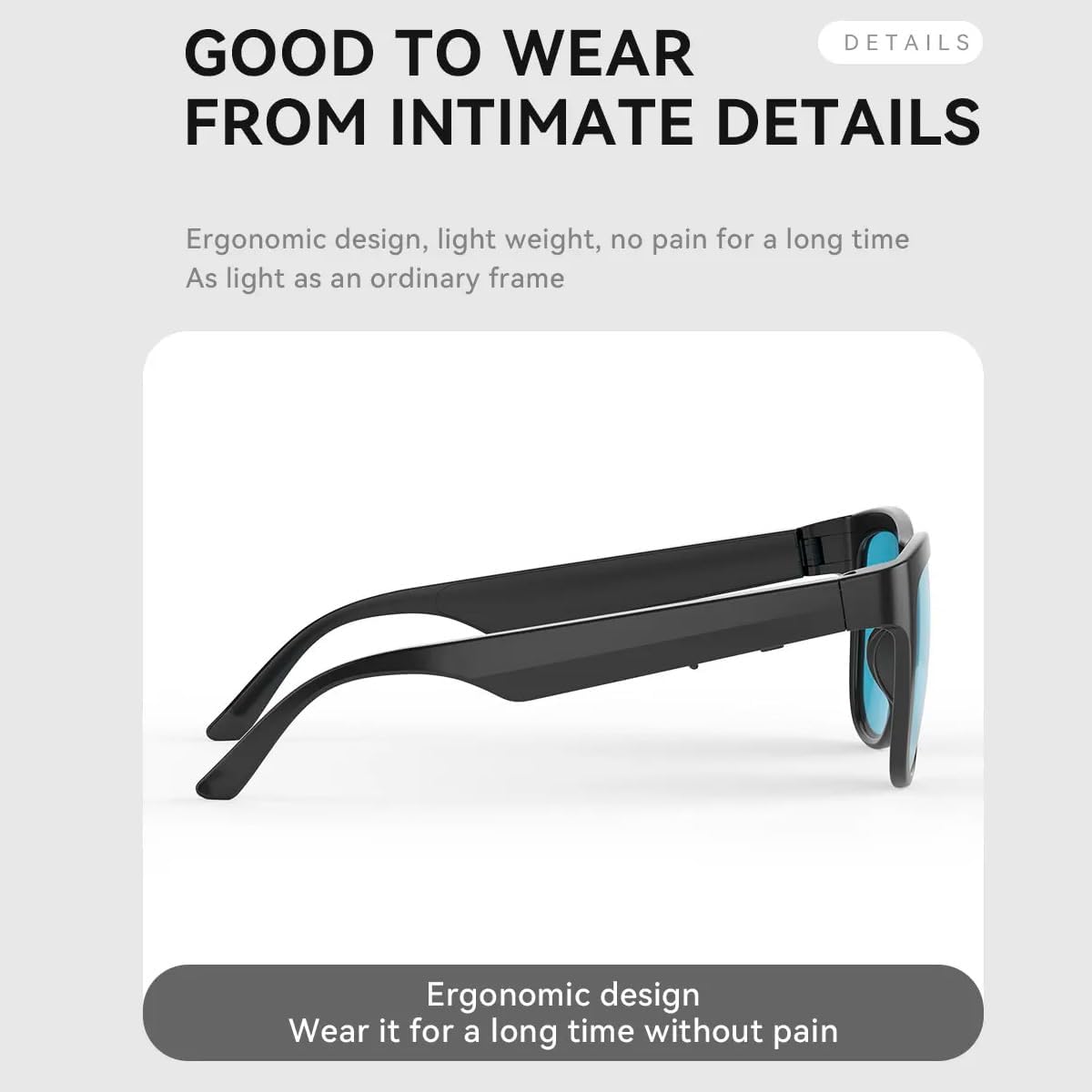 GS01 Smart Bluetooth Sunglasses, Audio Sunglasses With Speaker, UV400 Polarized lens, Open Ear Music, Touch Control - Image 7