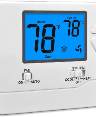 Non-Programmable Thermostats for Home 1 Heat/1 Cool Conventional Single-Stage Systems (Blue Backlight)