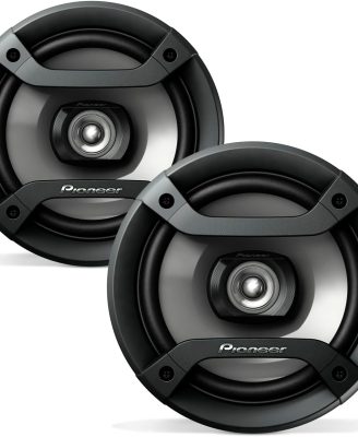Pioneer F-Series TS-F1634R 6.5” Round Coaxial 2-Way Car Speakers (Pair) – 200W, Black