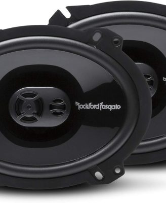 Rockford Fosgate P1683 Punch 6"x8" 3-Way Coaxial Full Range Speakers - Black (Pair)