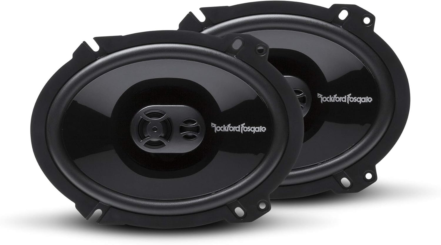 Rockford Fosgate P1683 Punch 6"x8" 3-Way Coaxial Full Range Speakers - Black (Pair)